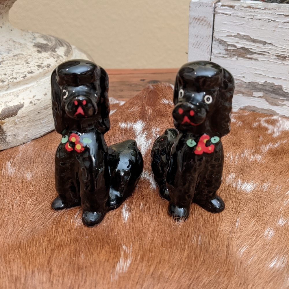 Black Redware Miniature Poodles Japan